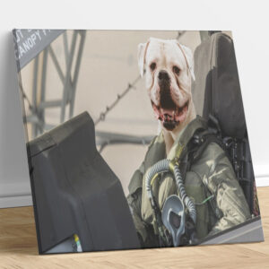 Air Force Cockpit Custom Dog Portrait