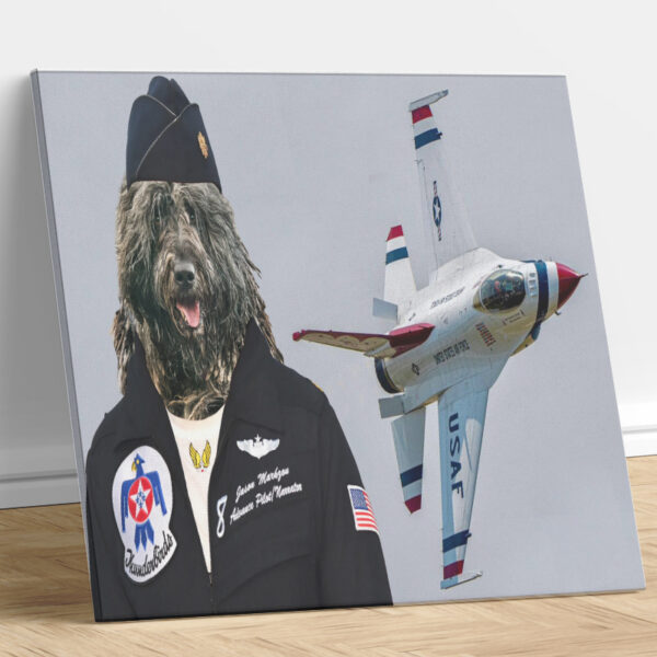 USAF Flying Pilot Custom Dog Portrait