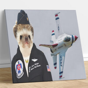 USAF Flying Pilot Custom Hedgehog Portrait