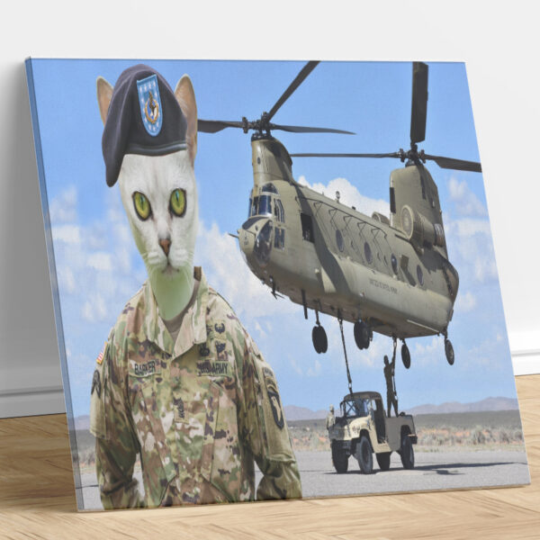 Army Chinook Custom Cat Portrait