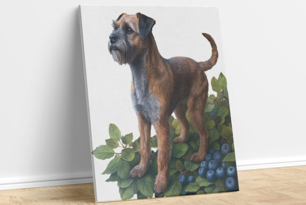 Blueberries Custom Dog Portrait