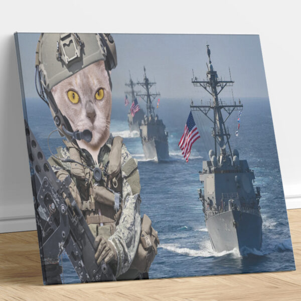 USN Sentry Custom Cat Portrait