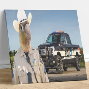 Police Truck Custom Bird Portrait