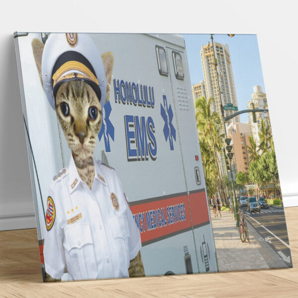 Waikiki EMS Response Custom Cat Portrait