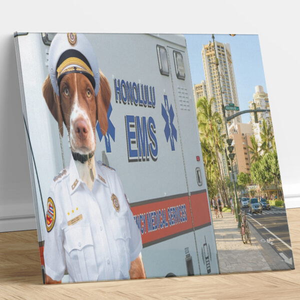Waikiki EMS Response Custom Dog Portrait