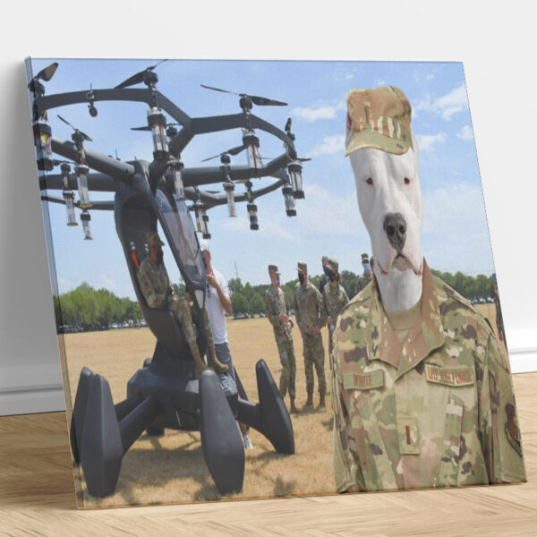 USAF Hexa Lift Custom Dog Portrait