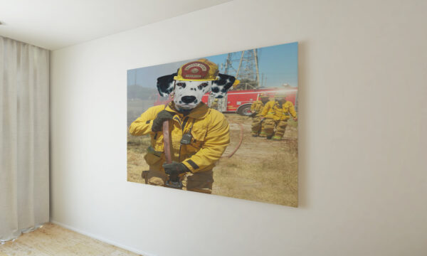 Fireman Southbay Custom Pet Portrait Poster