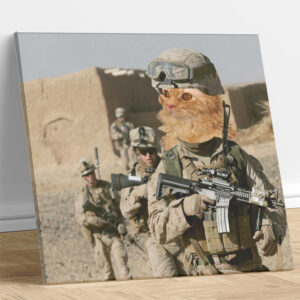 USMC Maid Raid Custom Cat Portrait